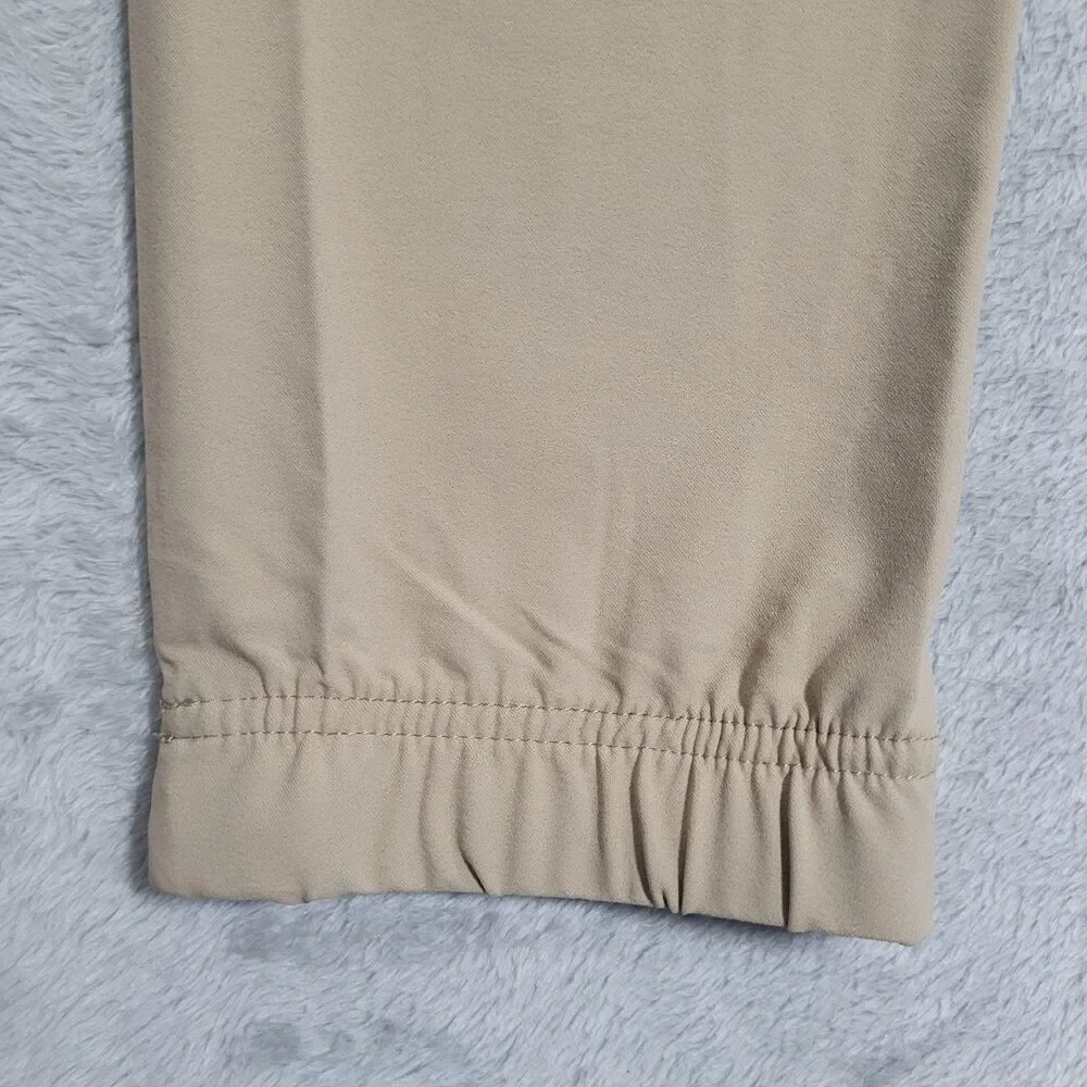 Birdie Bound Jogger Pants Mens Small Beige Golf Performance 4-Way Stretch Pocket